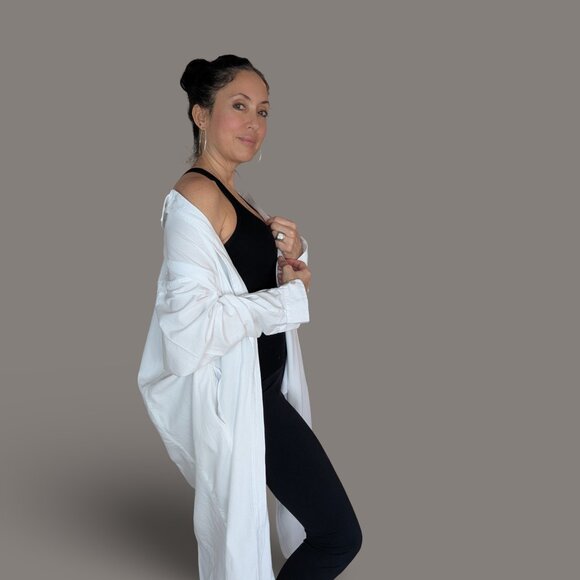 Universal Thread White Long Sleeve Coverup Duster - XXL - Picture 3 of 10